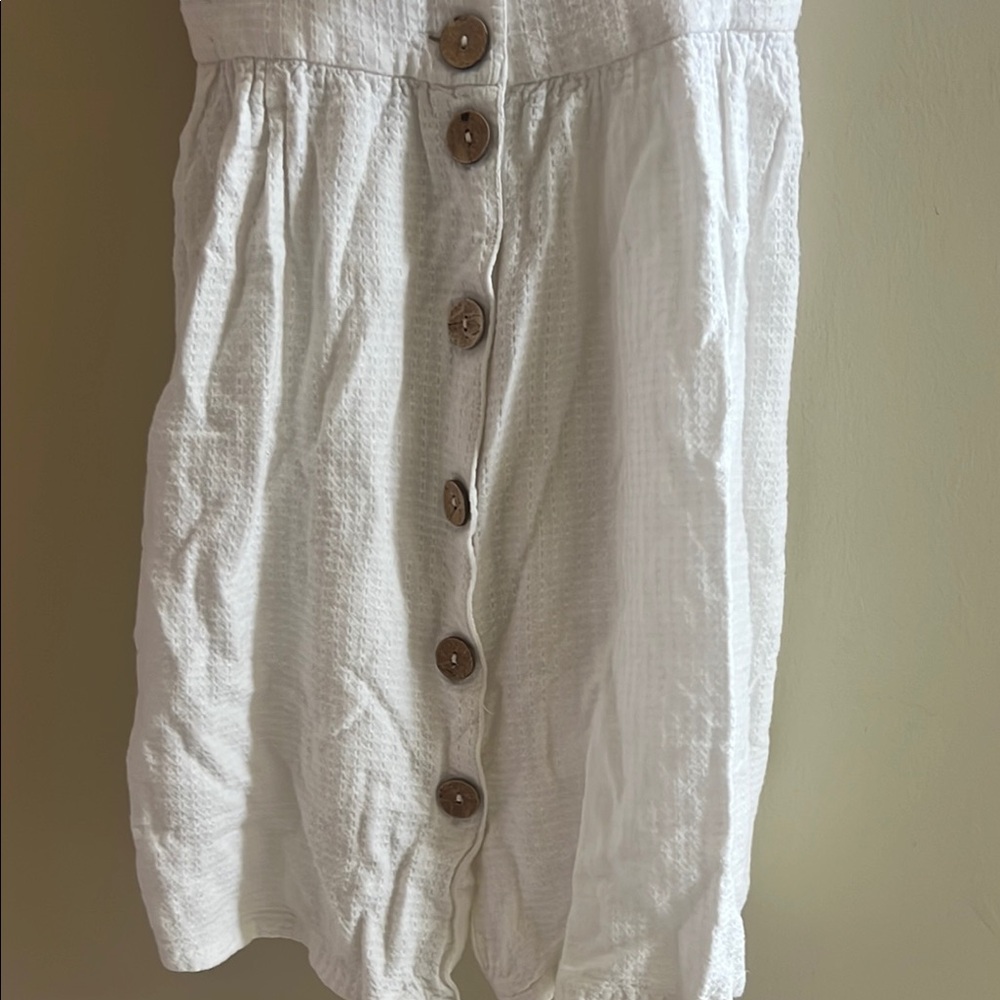 Roxy White Button-Down Dress Size Medium New - image 3